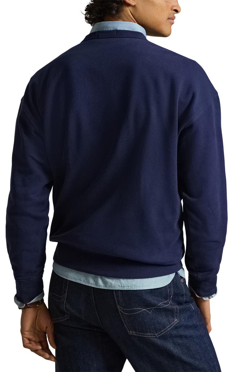 Polo Ralph Lauren Relaxed Fit Fleece Graphic Sweatshirt, Alternate, color, Newport Navy