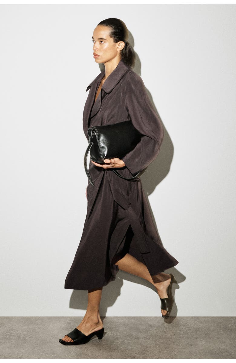 COS Utility Trench-Style Midi Dress, Alternate, color, Dark Brown