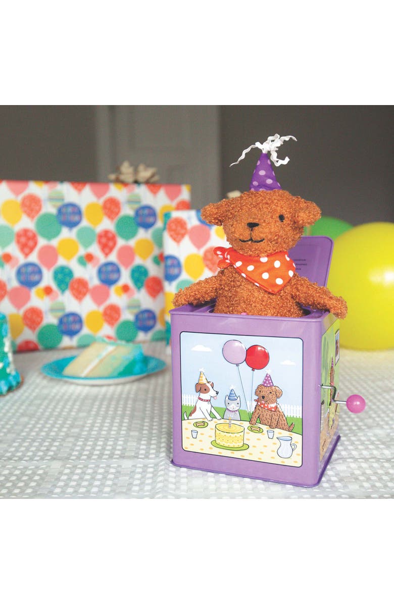 Jack Rabbit Creations Birthday Puppy Jack In The Box Toy, Alternate, color, Multicolored