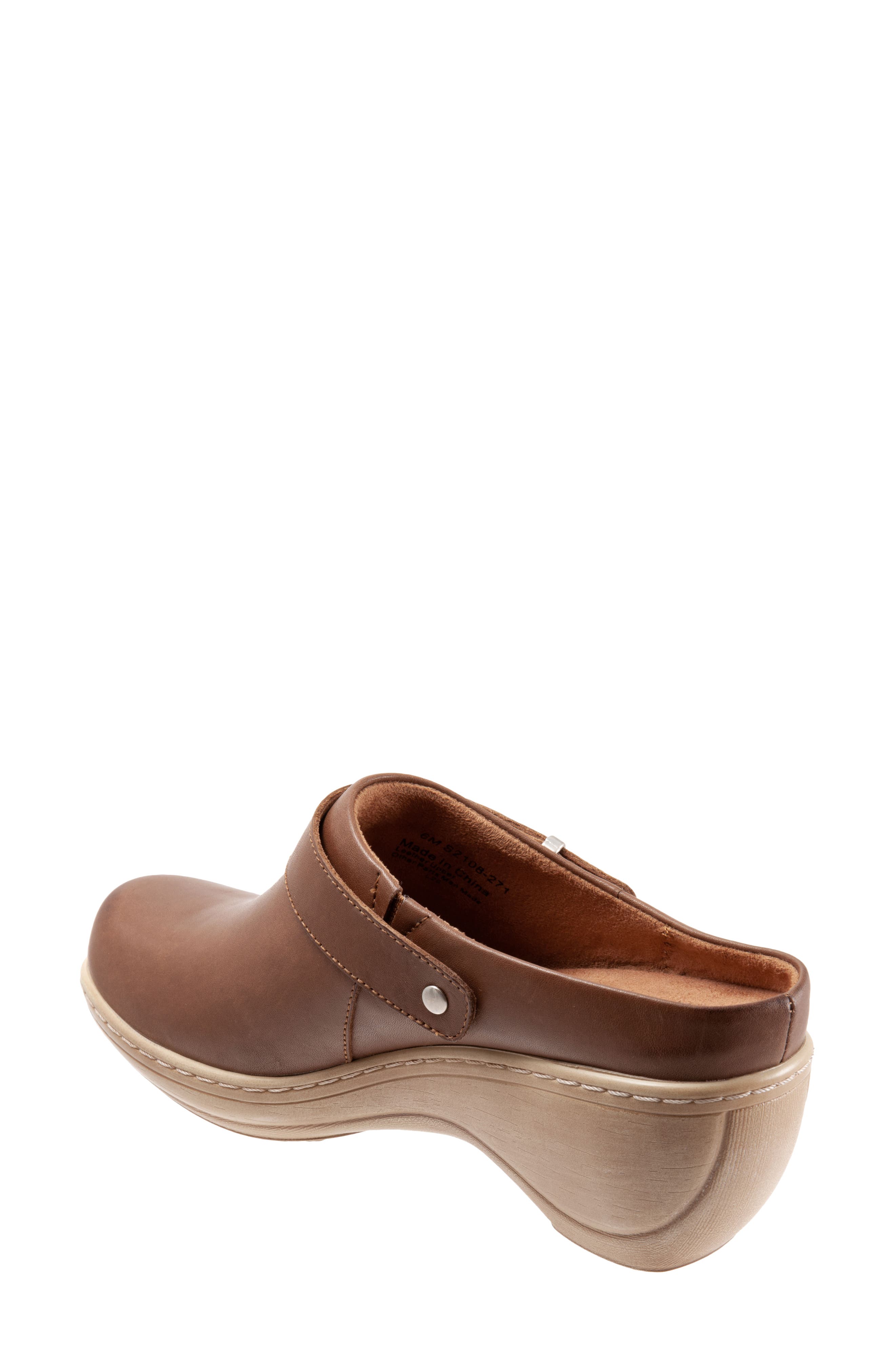 SoftWalk<sup>®</sup> Marquette Clog, Alternate, color, Saddle Leather