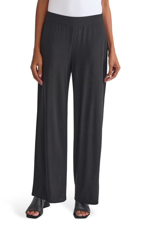 Kasper Pull On Wide Leg Pants In Gray