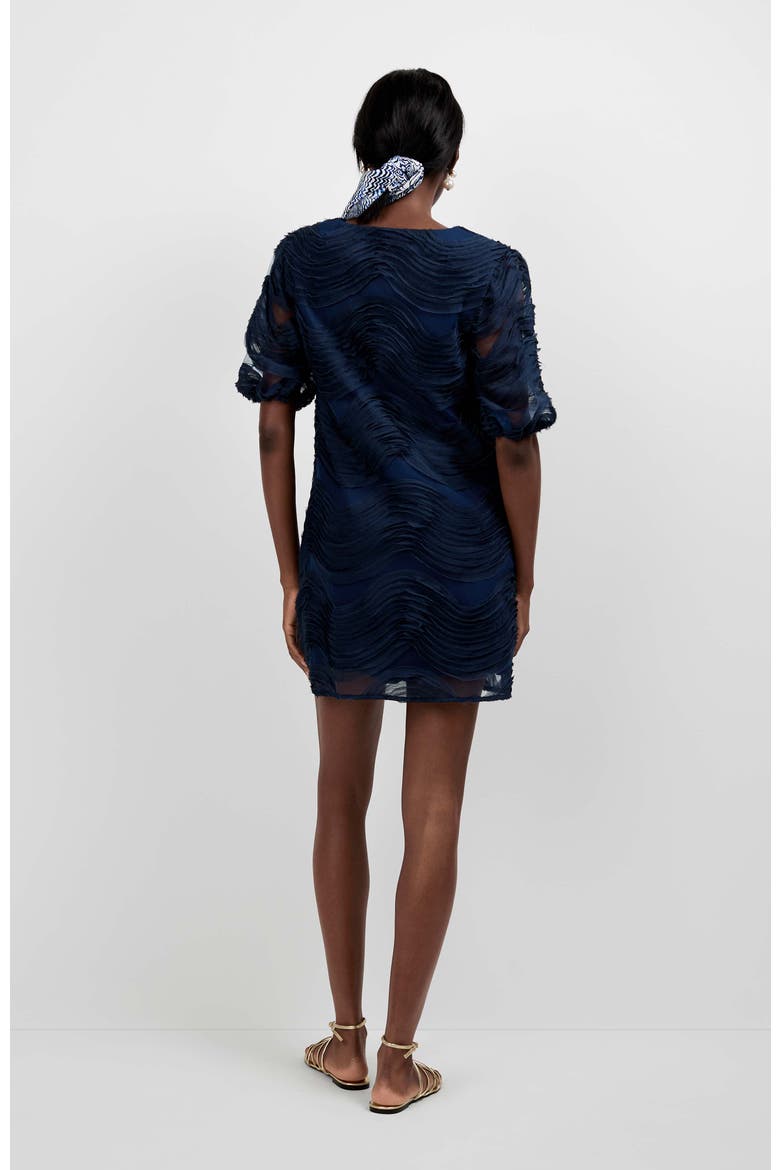 Torchino Organza Mini Dress, Alternate, color, Ink