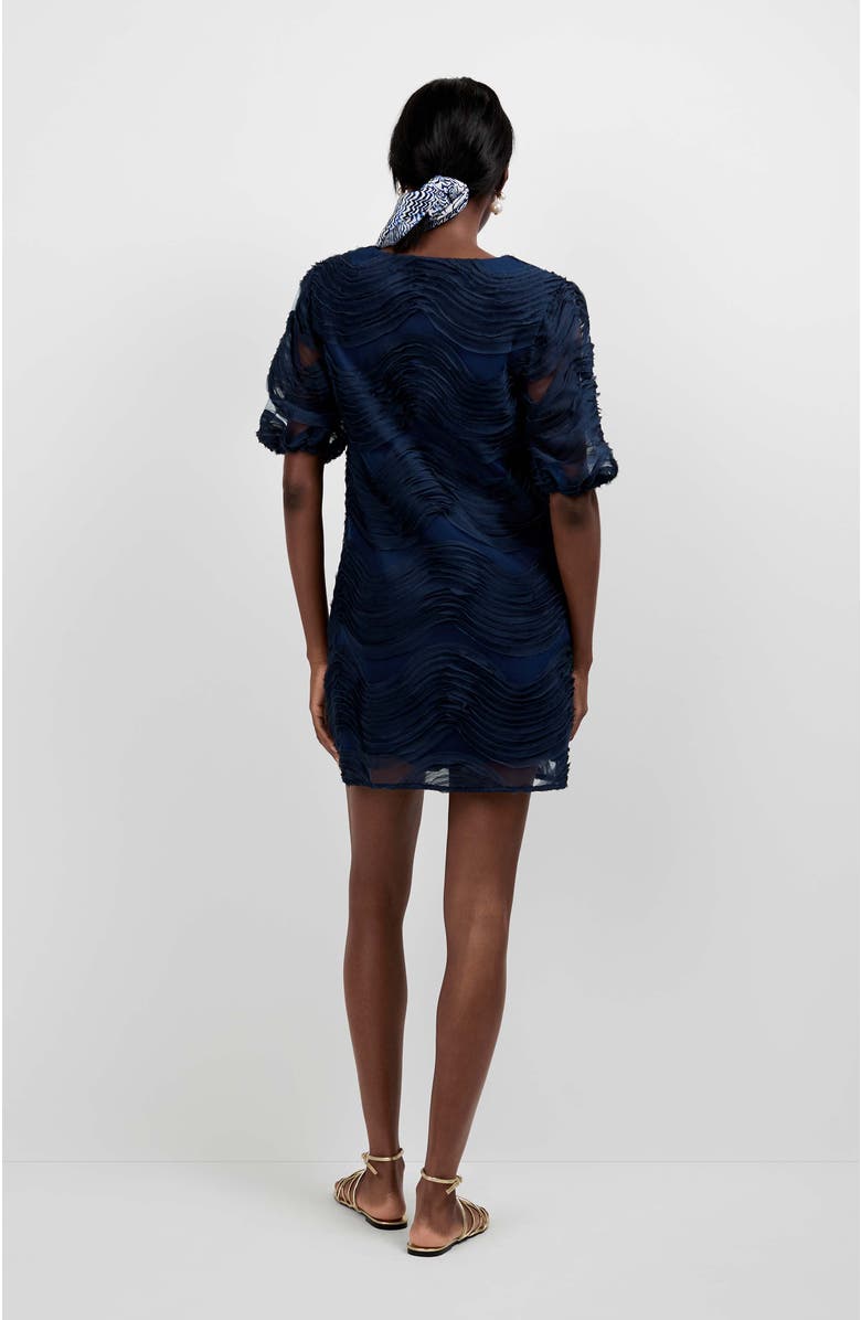 Trina Turk Torchino Organza Mini Dress, Alternate, color, Ink