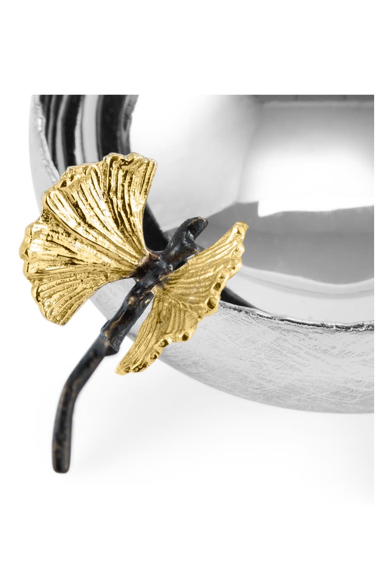 Small Butterfly Ginkgo Bowl, Alternate, color, SILVER/ GOLD