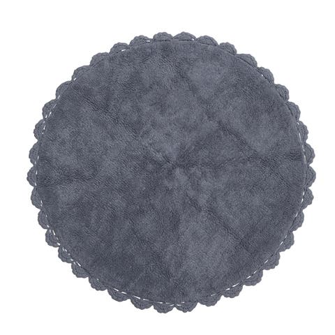 Cotton Tufted Rug with Crocheted and Scalloped Trim