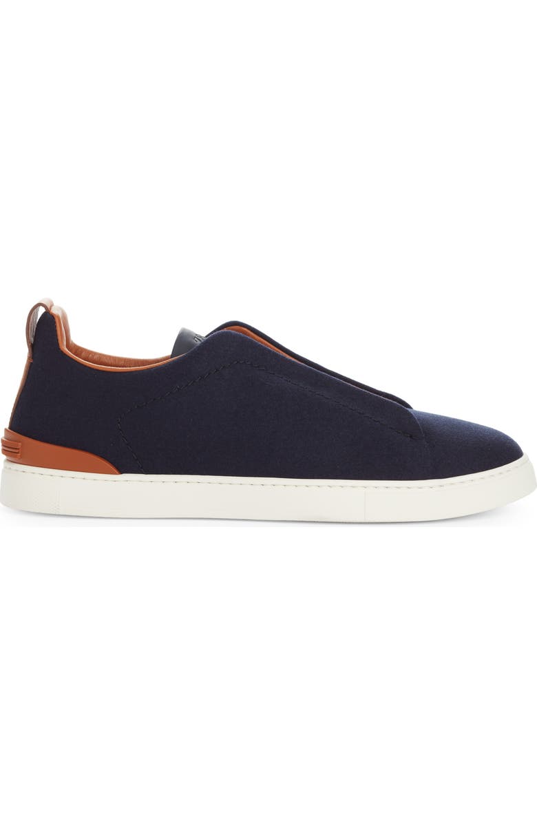 ZEGNA Triple Stitch Slip-On Sneaker, Alternate, color,