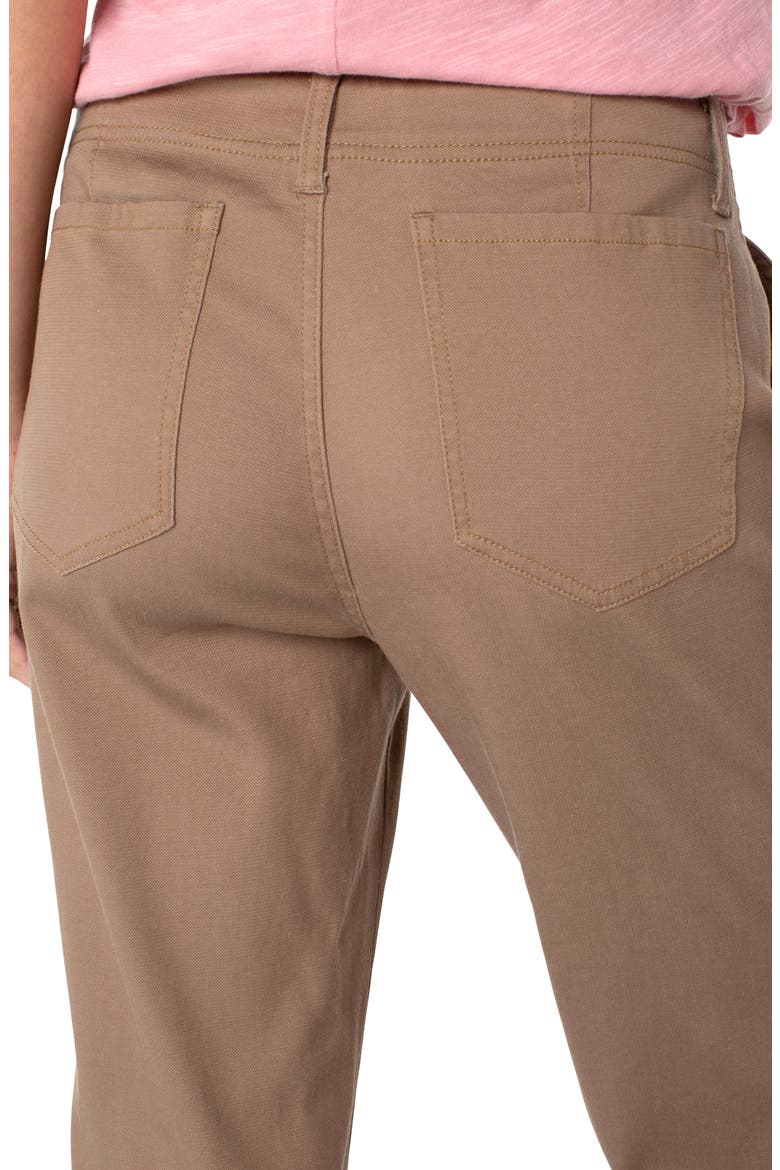 x Living in Yellow High Waist Cuffed Crop Button Fly Pants, Alternate, color, ASHWOOD BROWN