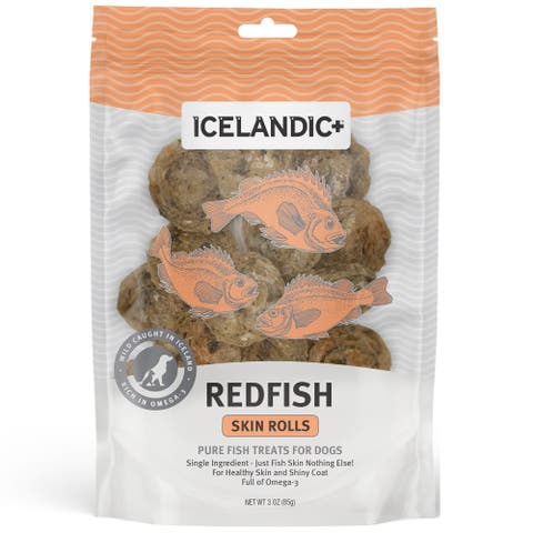 Redfish Skin Rolls Dog Treat 3oz Bag