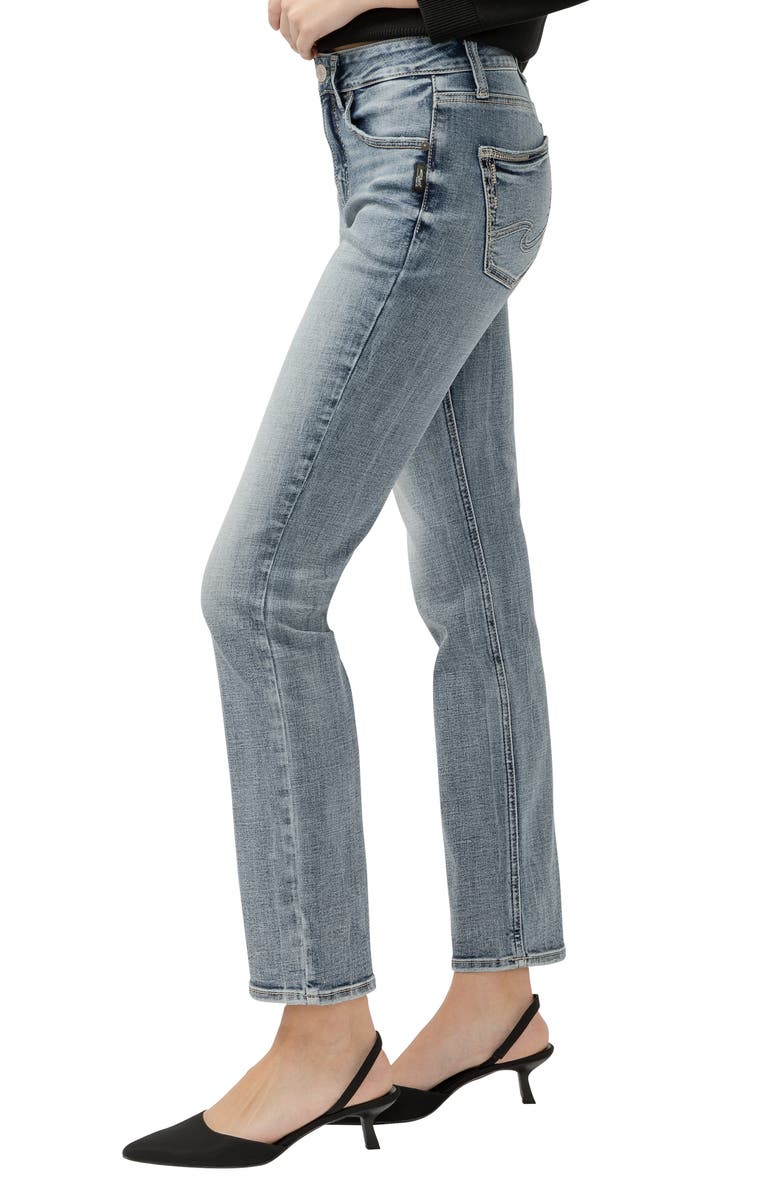 Silver Jeans Co. Avery Curvy High Waist Straight Leg Jeans, Alternate, color, 