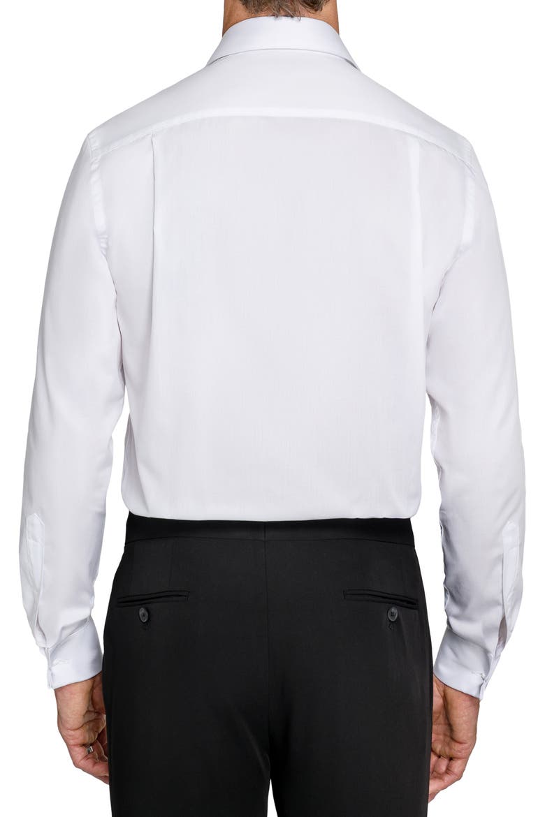 Slim Fit Pleated Tuxedo Shirt, Alternate, color, WHITE
