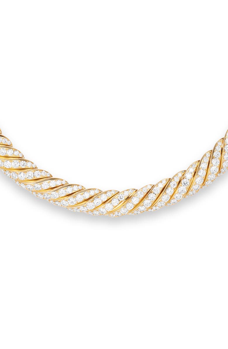 David Yurman Sculpted Cable Flex Necklace, Alternate, color, Gold