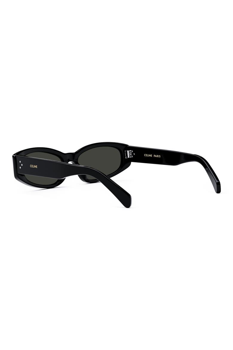Bold 58mm Rectangular Sunglasses, Alternate, color, BLACK