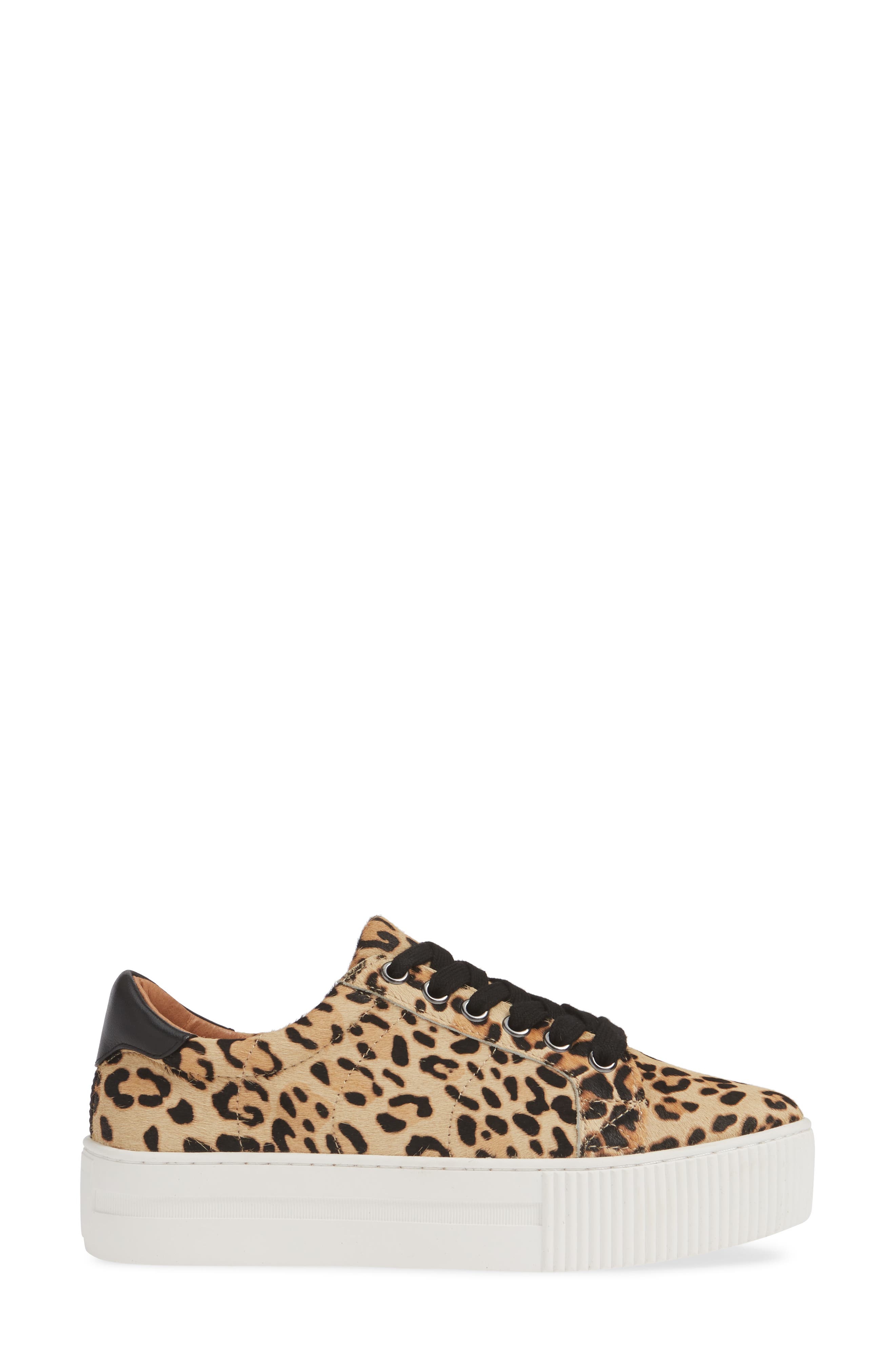 Bethany Platform Genuine Calf Hair Sneaker, Alternate, color, LEOPARD PRINT CALF HAIR