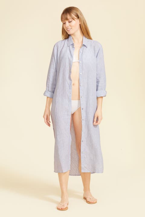 Lido Midi Linen Shirt Dress