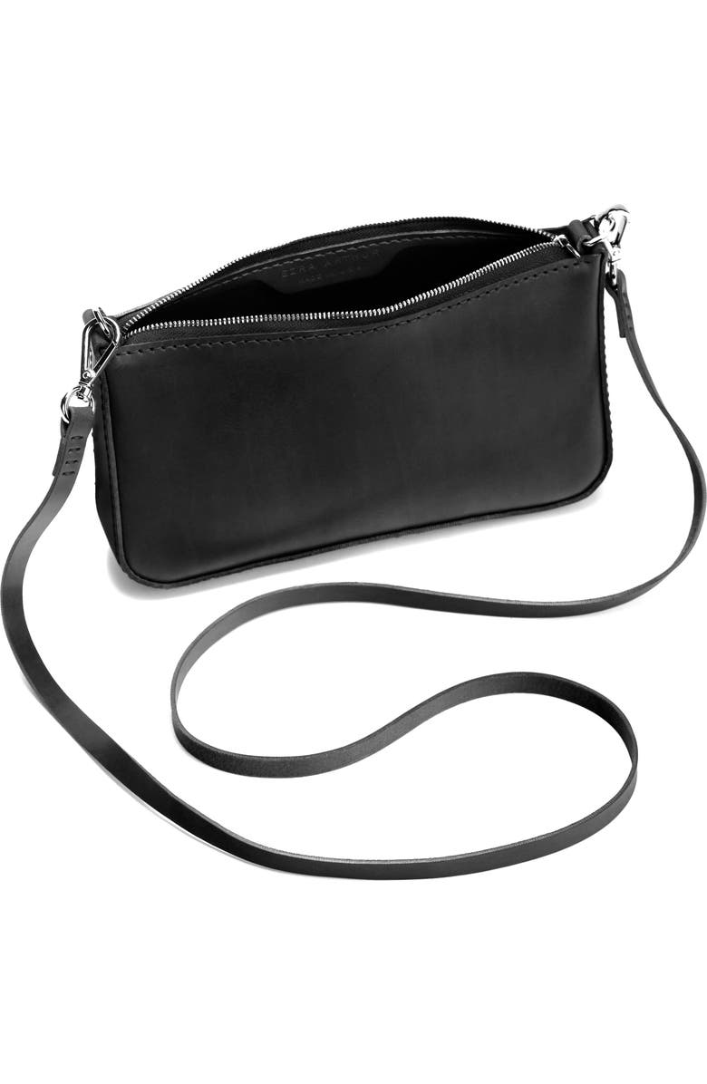 Ezra Arthur Chloe Leather Mini Nubuck Suede Shoulder Bag, Alternate, color, Sand