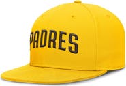 Nike Men's Nike Gold San Diego Padres Wordmark Dri-FIT Round Bill True Fitted Hat