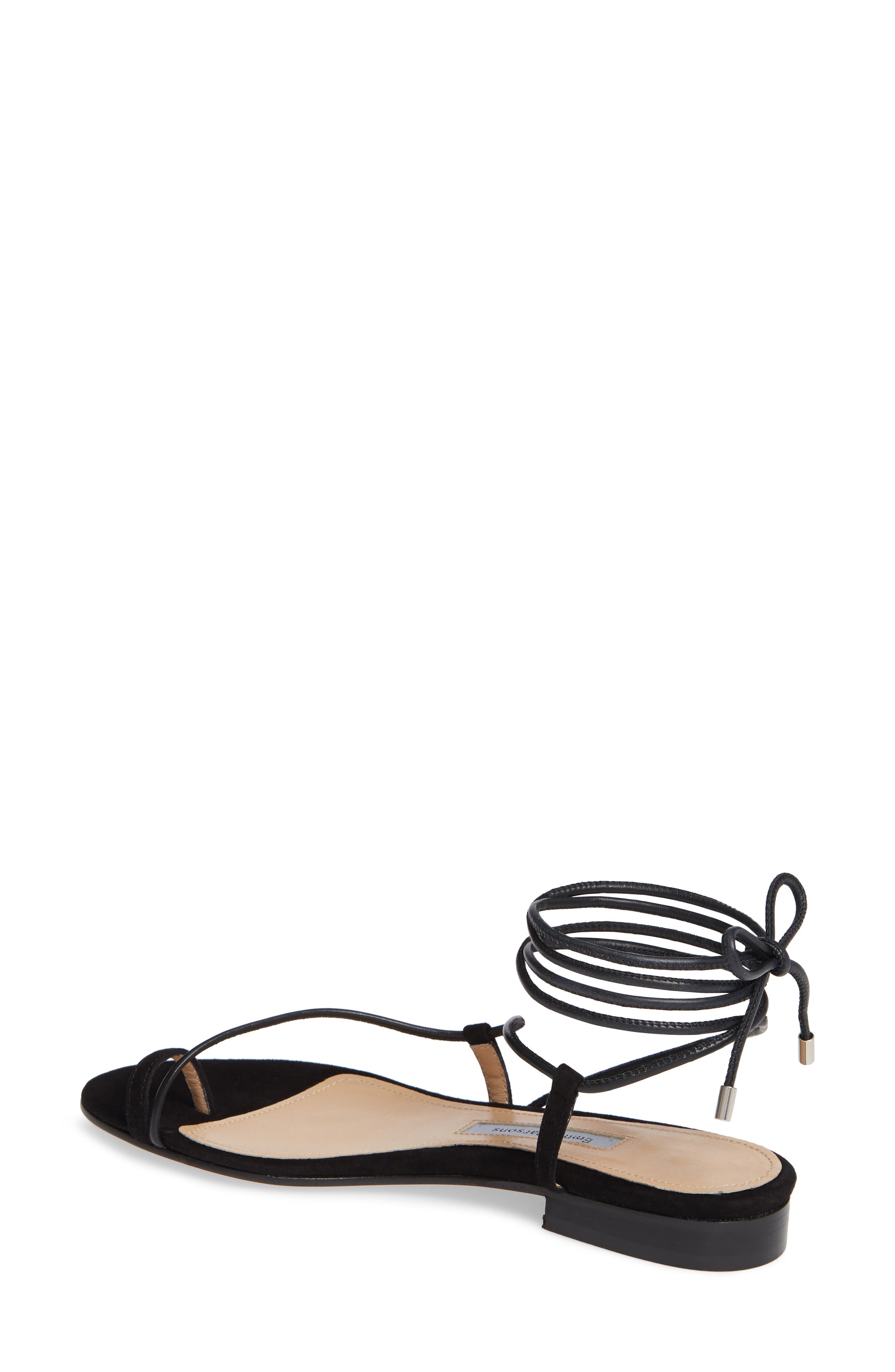 Susan Ankle Tie Sandal, Alternate, color, BLACK