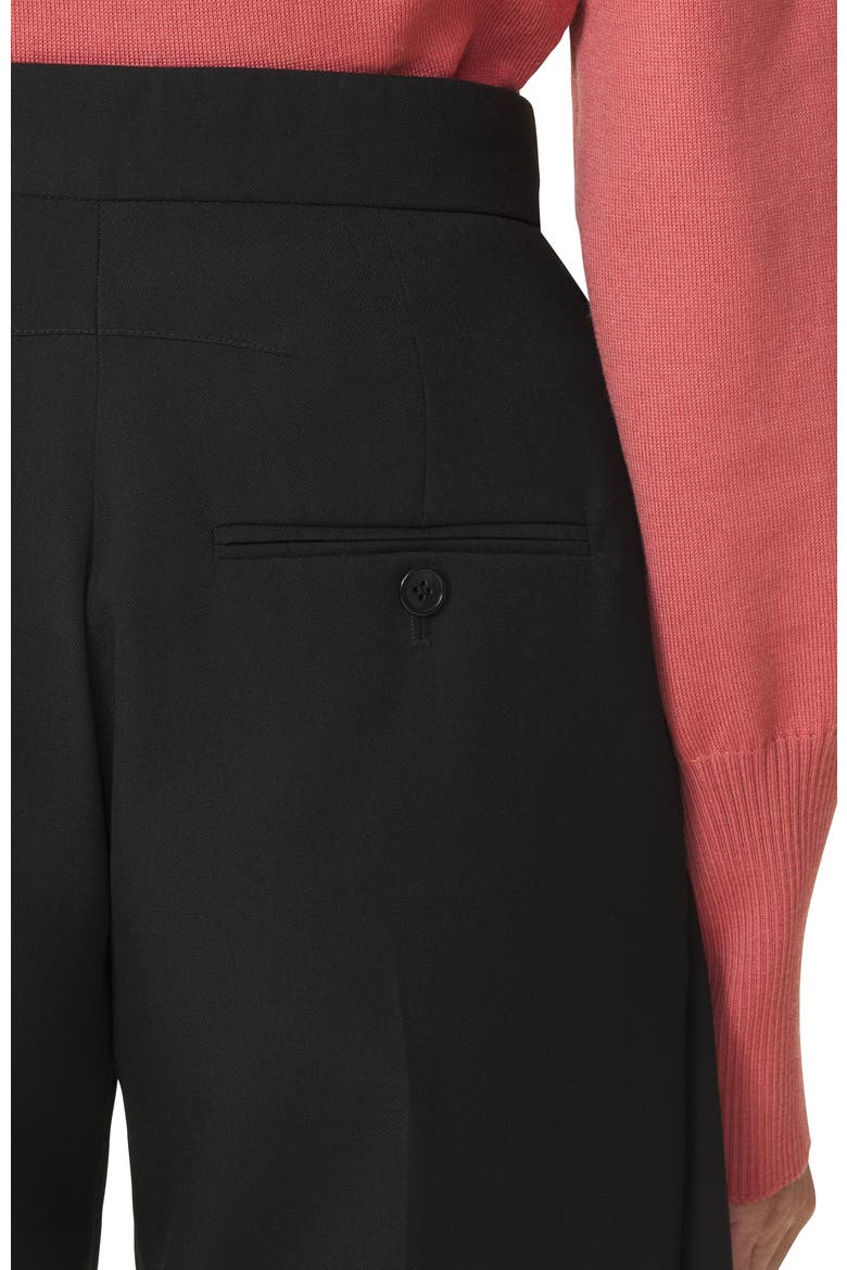 Frilled Wool Pants, Alternate, color, Black