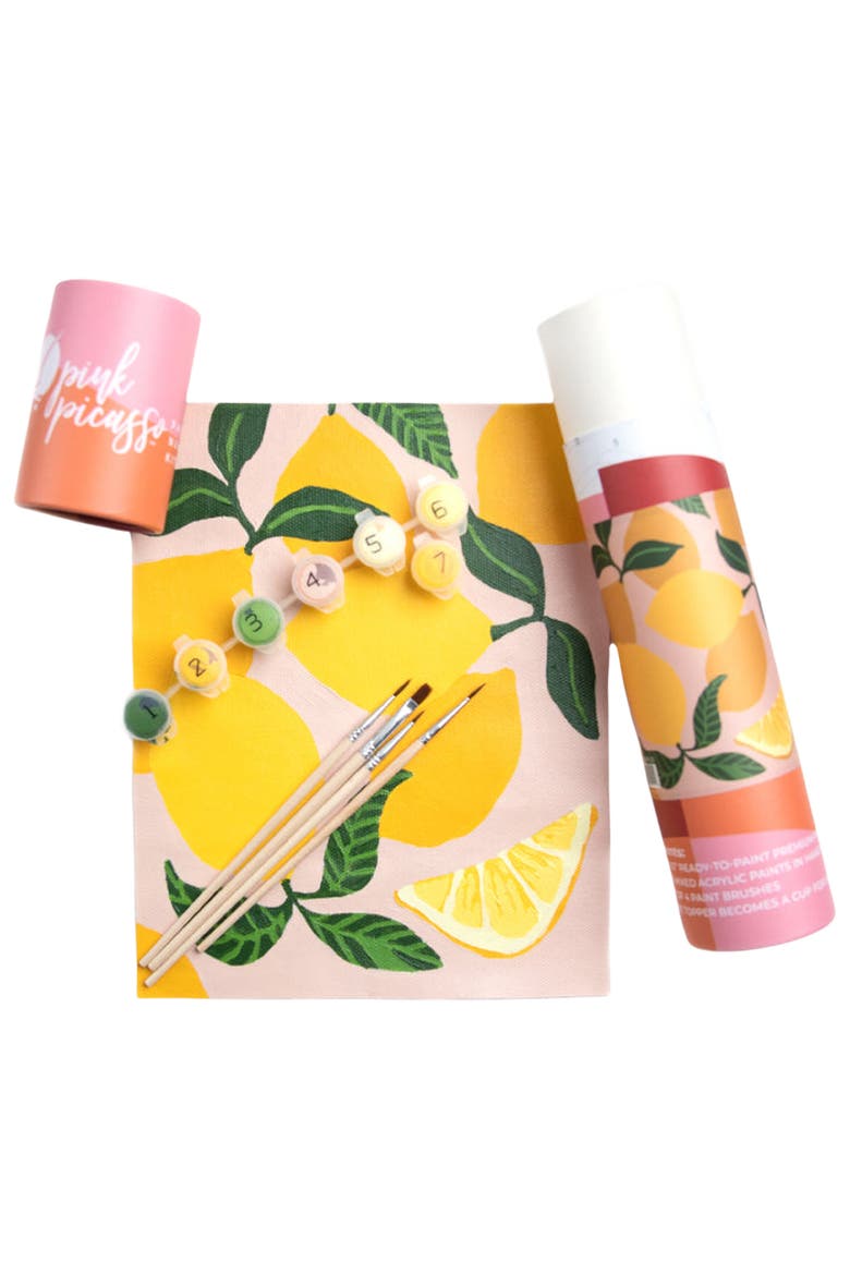 Be Zesty Paint by Numbers Kit, Alternate, color, Yellow / Pink