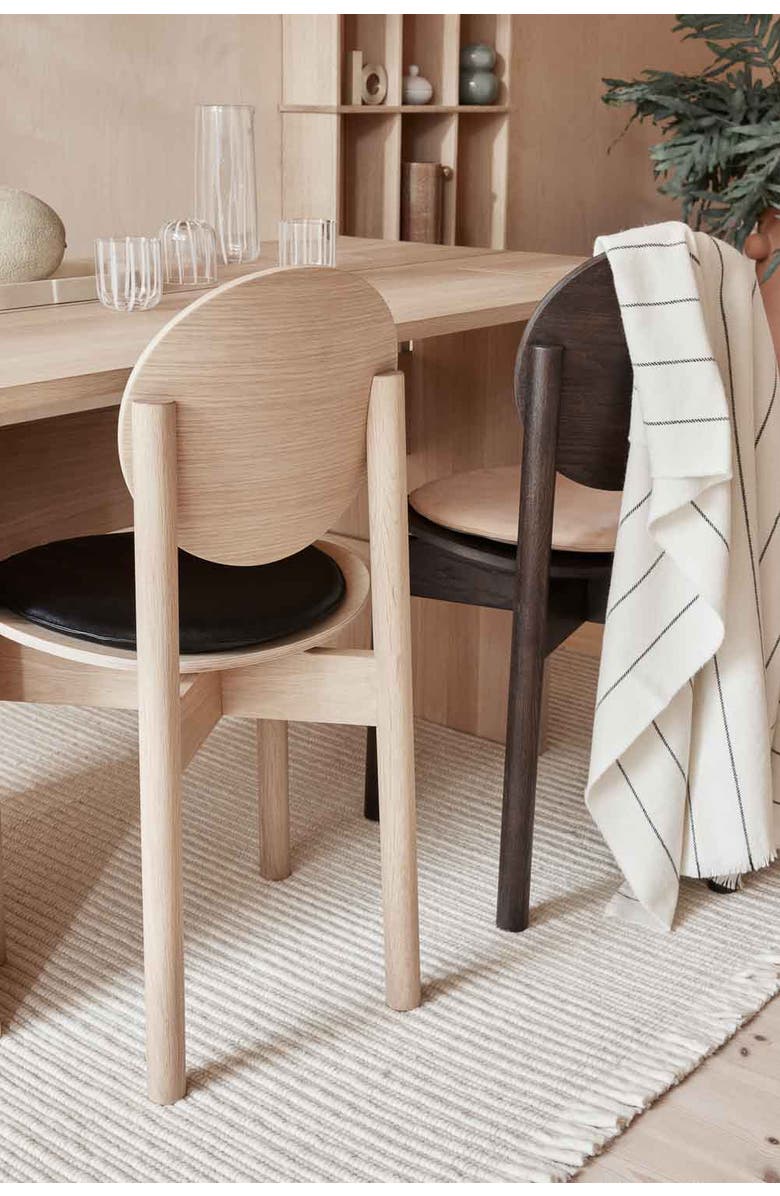 OYOY Woody Leather Seat Cushion, Alternate, color, Natural