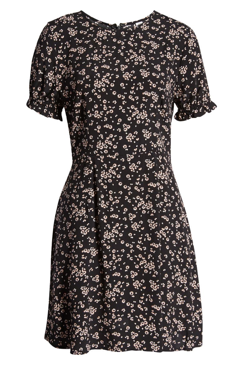 Skater Dress, Alternate, color, BLACK TOSS FLORAL