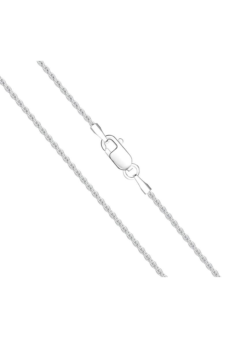 Sterling Silver Thin Twisted Necklace, Alternate, color, Silver