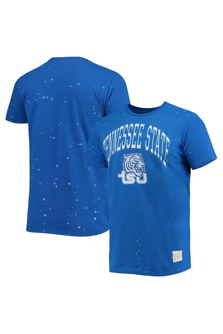 Men's Original Retro Brand Royal Tennessee State Tigers Bleach Splatter T-Shirt, Main, color, Royal