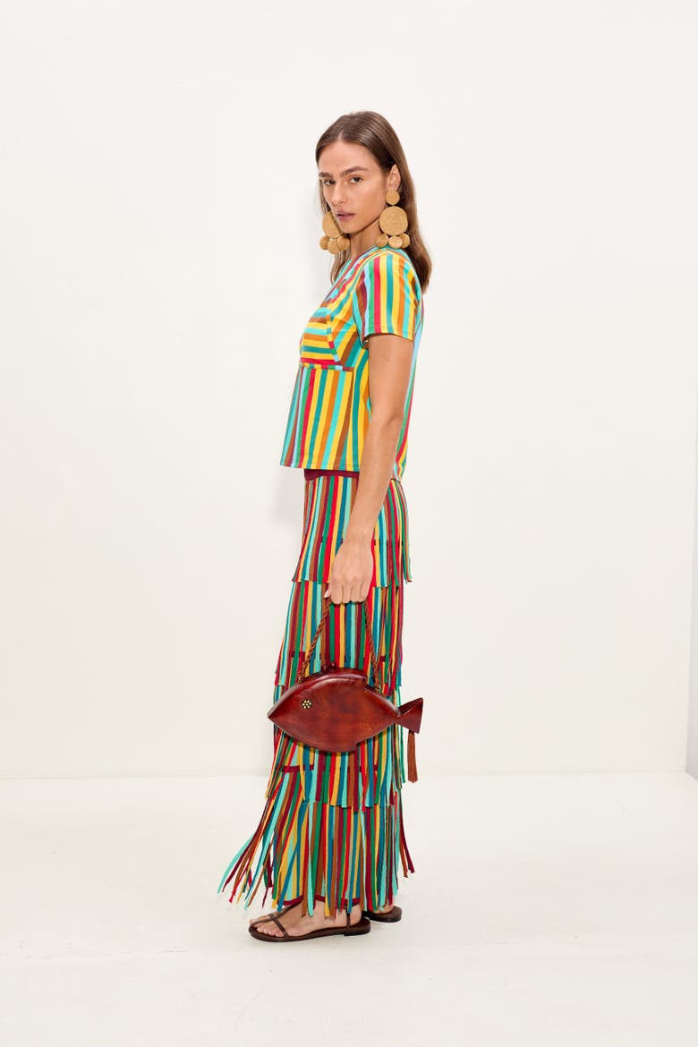 Kini Striped T-Shirt, Alternate, color, Vibrant Multi Stripe