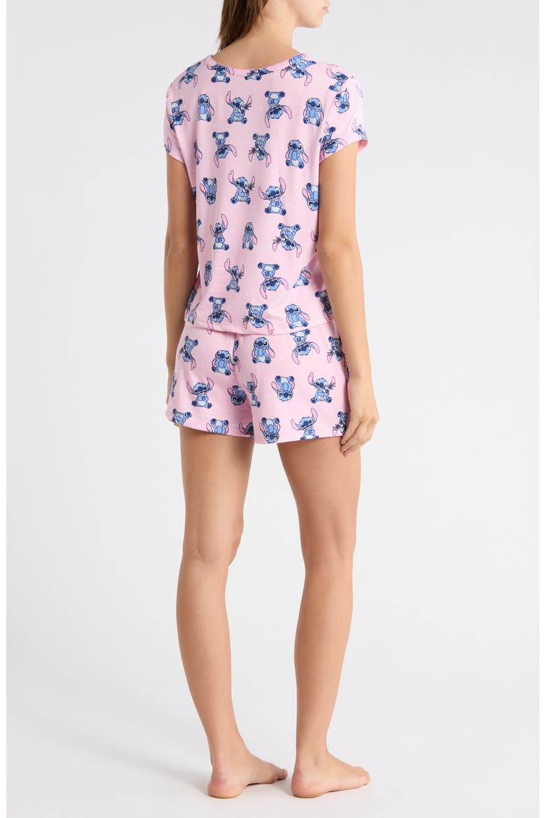 Lilo & Stitch Short Pajamas, Alternate, color, PINK PRINT