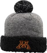 TOP OF THE WORLD Women's Top of the World Black Minnesota Golden Gophers Snug Cuffed Knit Hat with Pom