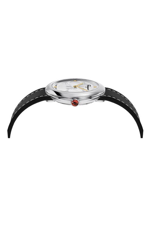 Ferragamo Chic Quartz Leather Strap Watch, 32mm In Black