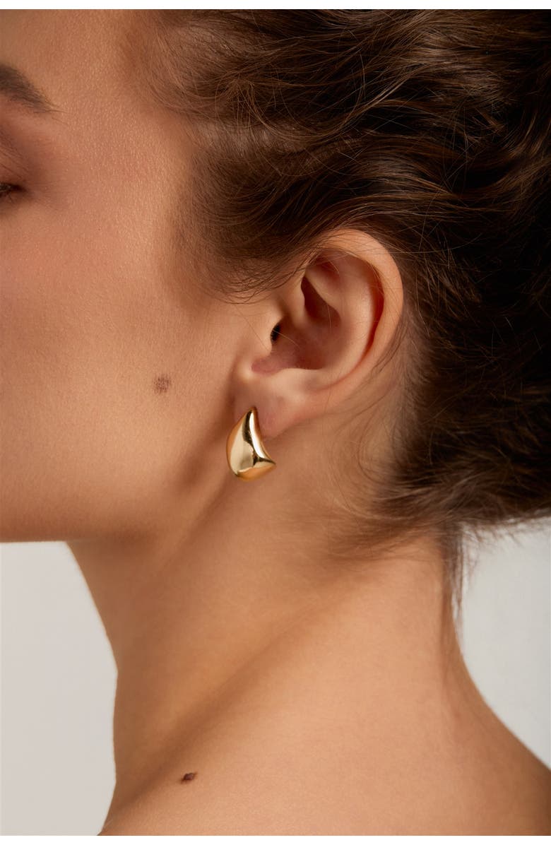 Set & Stones Riven Teardrop Earrings, Alternate, color, Gold