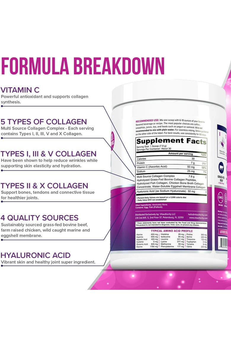 Multi Collagen Protein Powder, Unflavored, 234gm, Alternate, color, No Color