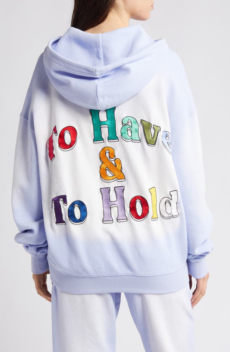 BOYS LIE Vows Embroidered Graphic Colorblock Colorblock Hoodie, Alternate, color, 