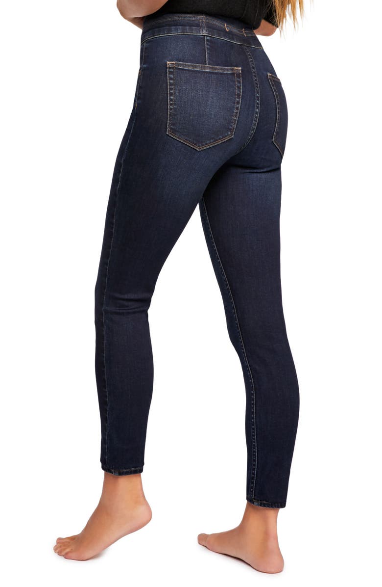 Free People CRVY by Free People Lovers Knot High Waist Skinny Jeans, Alternate, color, 