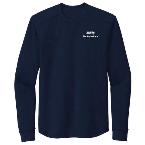 Men's Dunbrooke Navy Seattle Seahawks Cavalier Thermal Long Sleeve T-Shirt