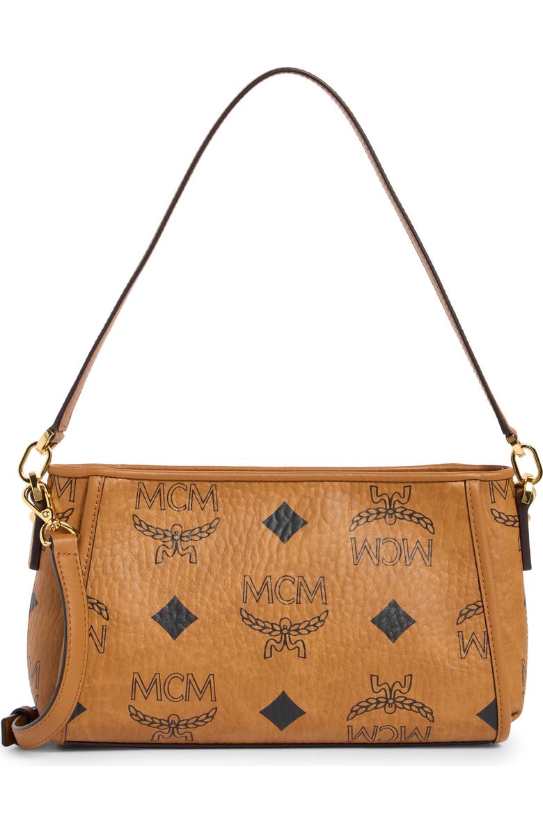 MCM Aren Monogram Convertible Shoulder Bag, Main, color,