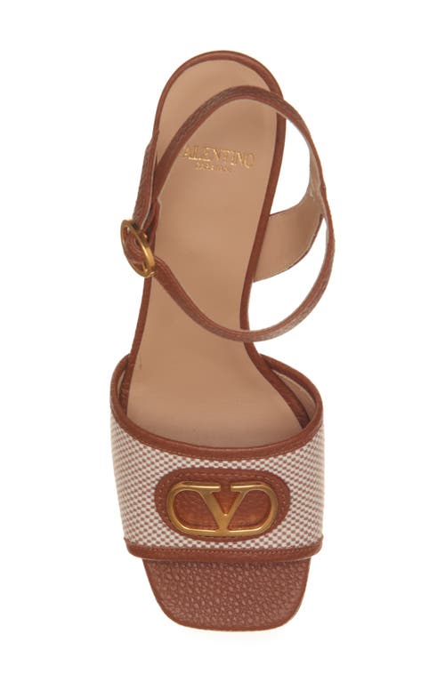 Valentino Vlogo 75 Leather-trimmed Canvas Sandals