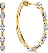 Gabriel & Co. 14k Gold Diamond Hoop Earrings