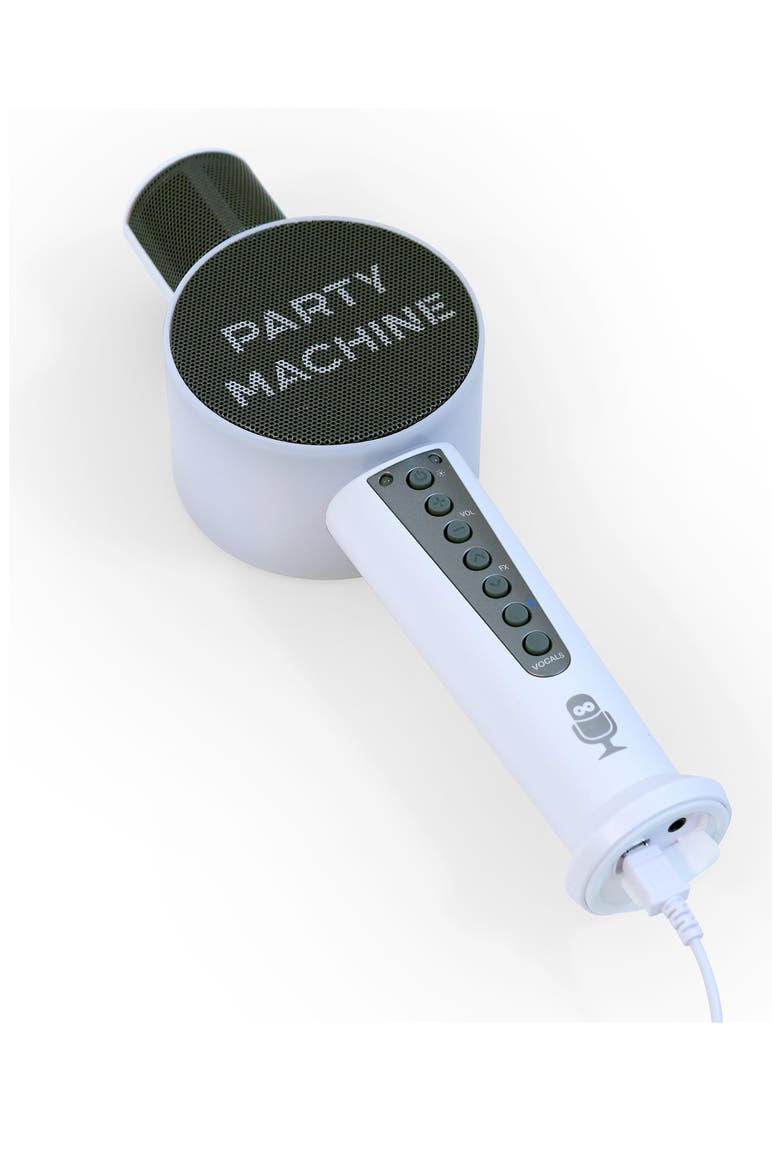 Party Machine Karaoke Microphone, Alternate, color, WHITE