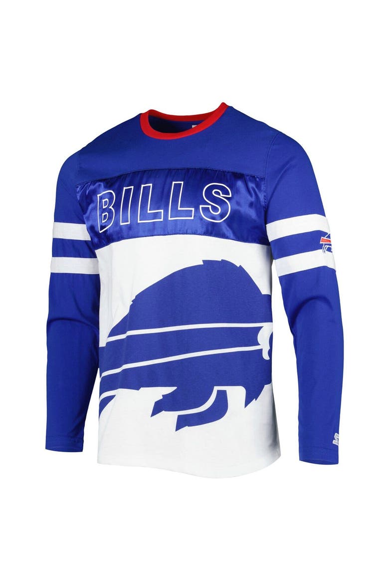 Men's Starter Royal/White Buffalo Bills Halftime Long Sleeve T-Shirt, Alternate, color, Royal