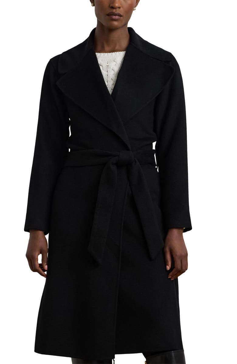 Lauren Ralph Lauren Tie Belt Wrap Coat, Alternate, color, 