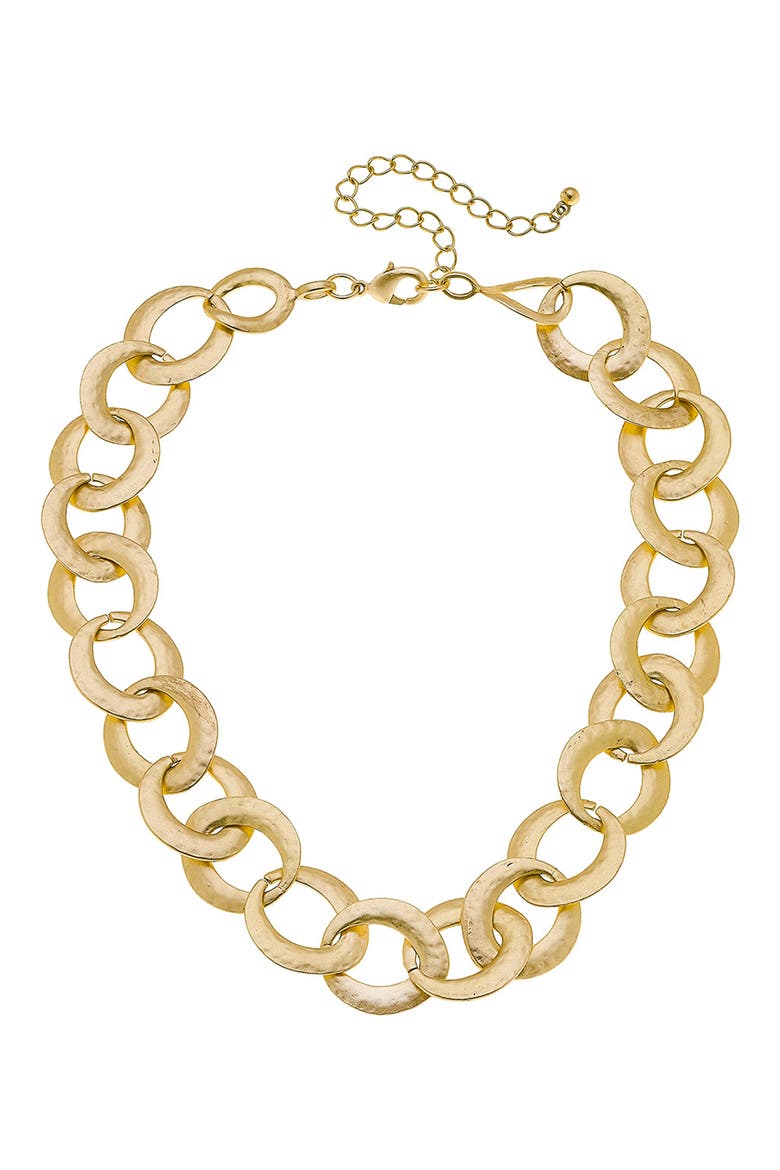 Giana Chain Link Necklace, Main, color, MATTE GOLD