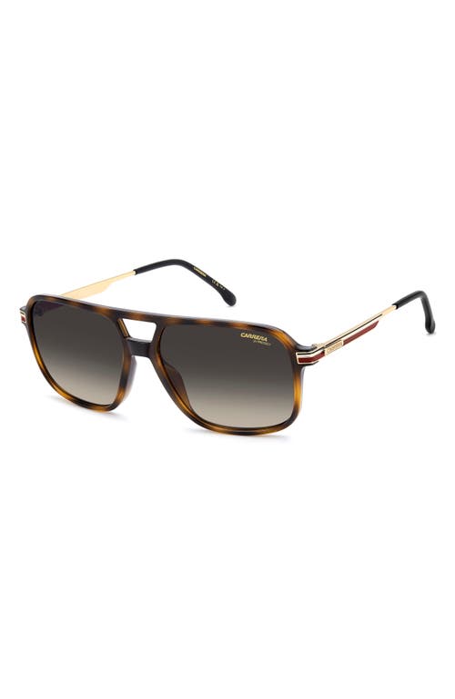 Carrera Eyewear 390/s 59mm Gradient Rectangular Sunglasses In Brown