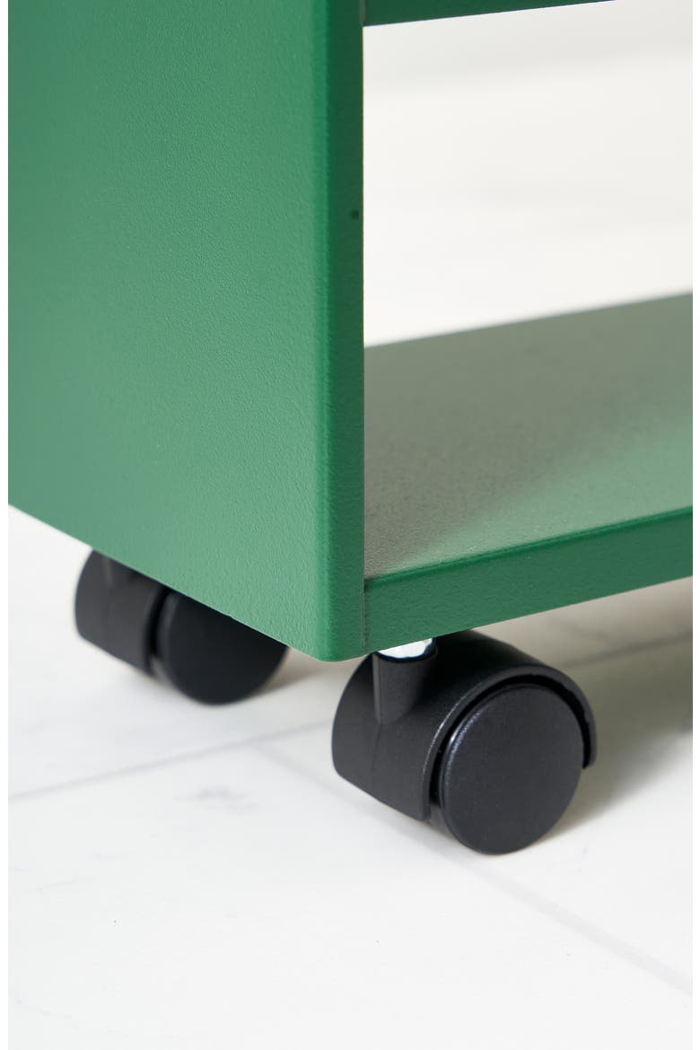 Steel Rolling Storage Cart, Alternate, color, FOREST GREEN