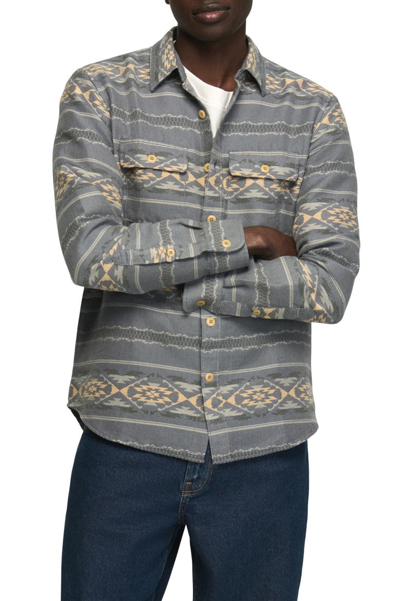 Humboldt Jacquard Utility Shirt, Main, color, BLUE MULTI
