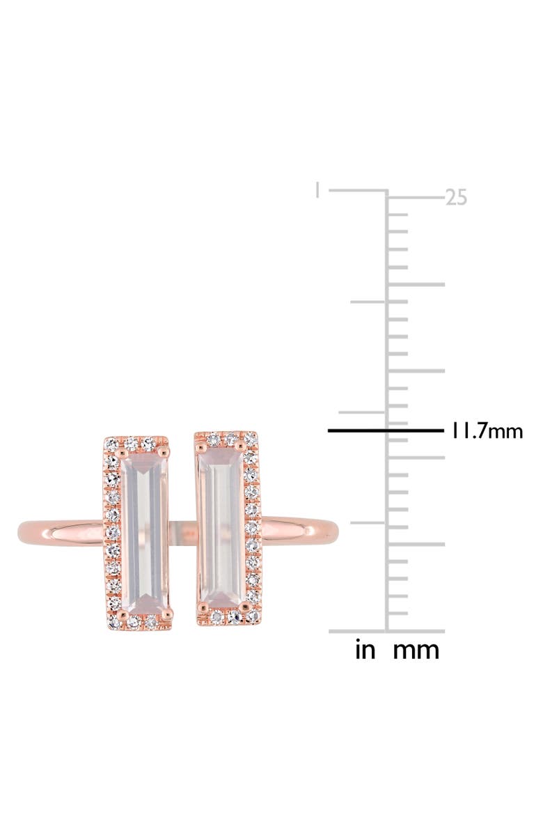 Julianna B. Pink Quartz & Diamond Open Ring 14k, Alternate, color, Quartz
