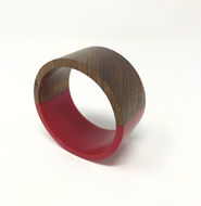 Youzey Two-Tone Wood Statement Stacking Bangle
