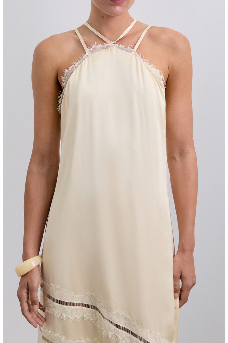 Laceslip Dress, Alternate, color, Ecru