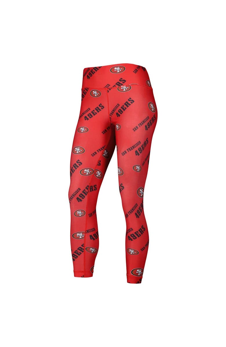 CONCEPTS SPORT Women's Concepts Sport Scarlet San Francisco 49ers Breakthrough Allover Print Lounge Leggings, Alternate, color, 